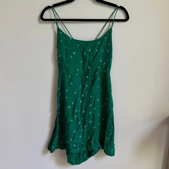 green emerald velvet dress Penny Polka Dot Strapless Dress